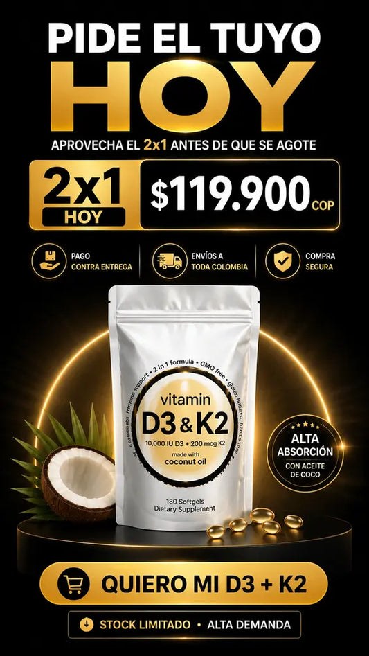 Vitamina D3 k2 - soporte completo para tu salud😊