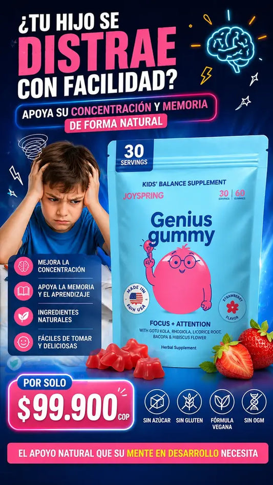 Genius Gummy - Mejora el rendimiento de tu pequeño😎